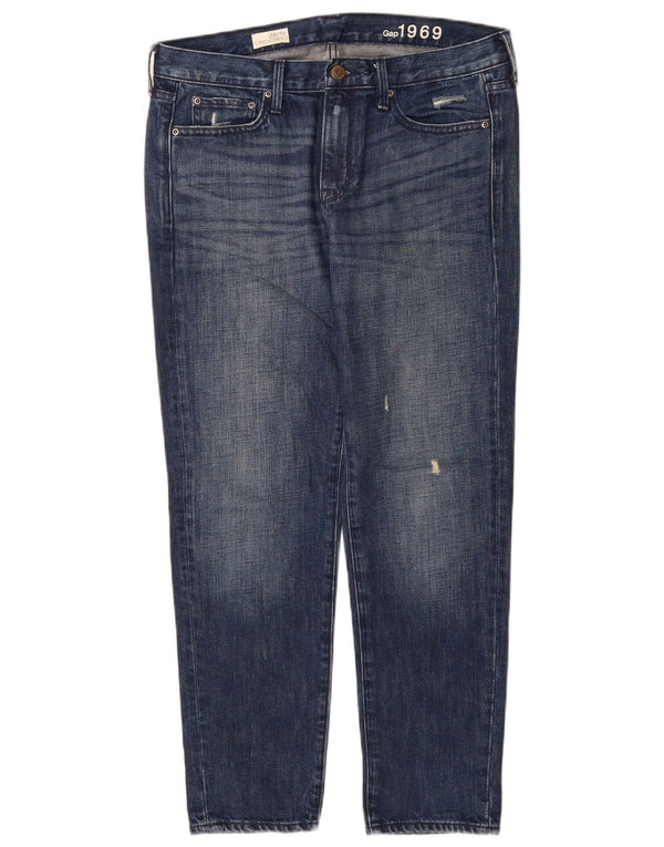 Gap Jeans Boyfriend Slim para Mujer US 6 Medium W28 L28 Algodón Azul