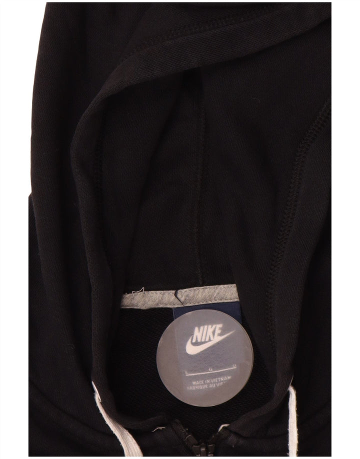 NIKE Sudadera con capucha y cremallera para mujer UK 46 Grande Algodón negro