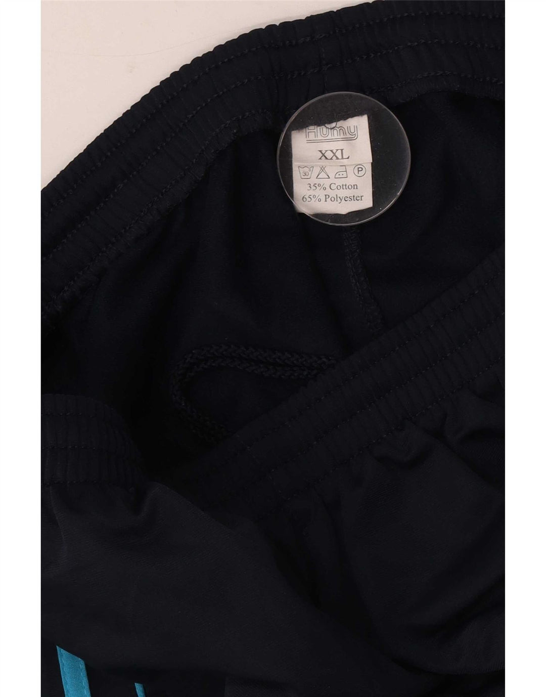 Pantalones de chándal vintage para hombre 2XL Poliéster a rayas azul marino