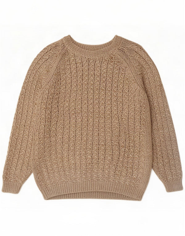Jersey Massimo Dutti con cuello barco para mujer UK 40 XL Beige moteado