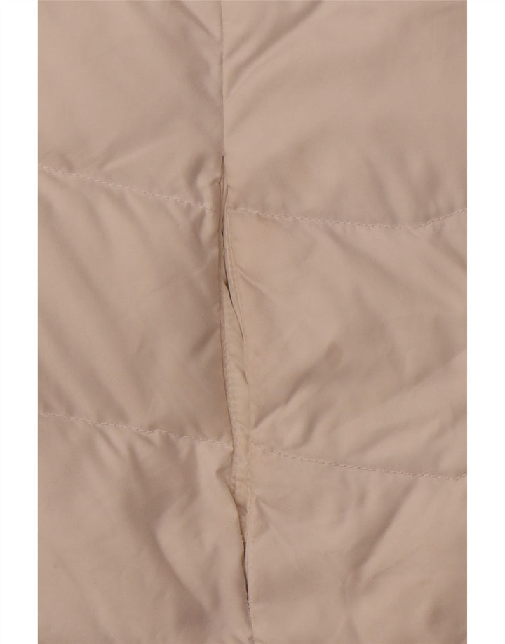 TOMMY HILFIGER Chaqueta acolchada con capucha para mujer UK 40 Mediana Poliéster blanco