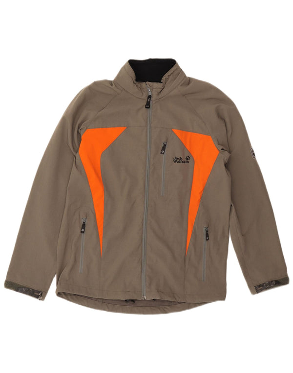Jack Wolfskin Chaqueta bomber con cremallera para hombre UK 34 Small Caqui Poliamida
