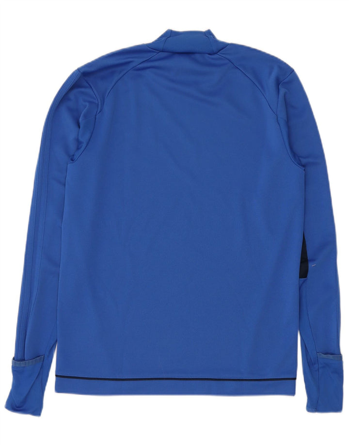 ADIDAS Hombre Top Manga Larga Pequeño Poliéster Azul