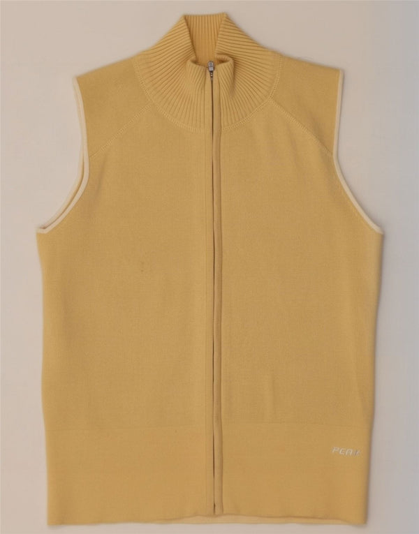 Peak Performance Suéter tipo cárdigan sin mangas para mujer UK 10 Small Yellow