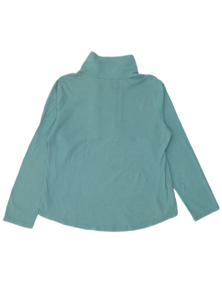 CHAPS Mujer Zip Neck Jersey Chándal Top UK 18 XL Algodón Azul