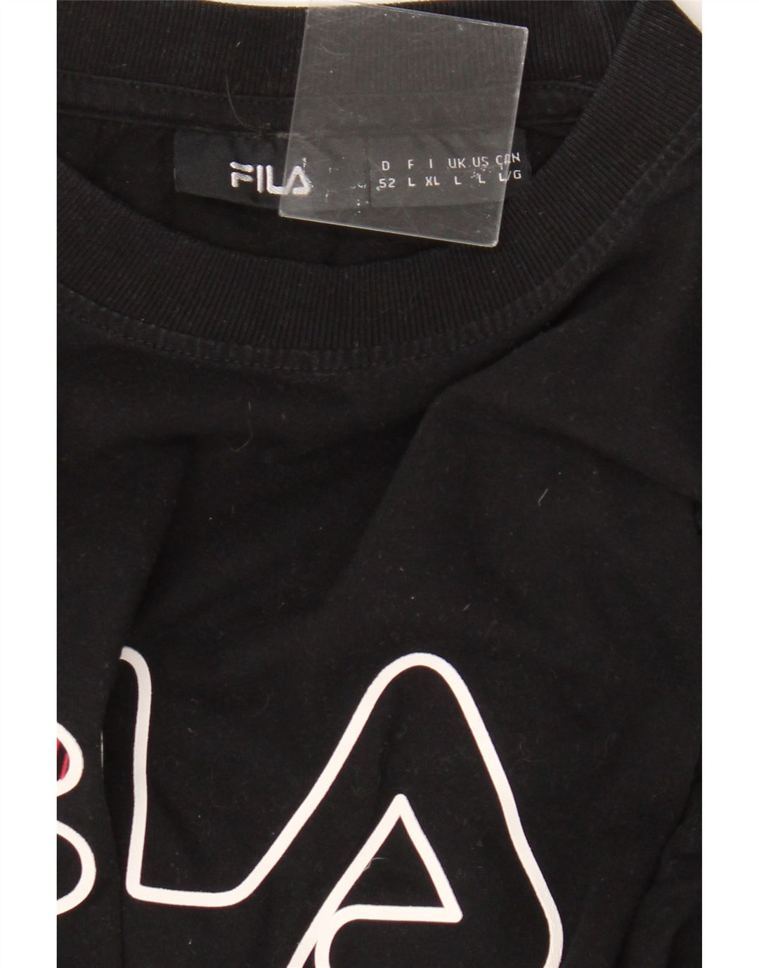 Fila - Camiseta gráfica para hombre, talla grande, color negro