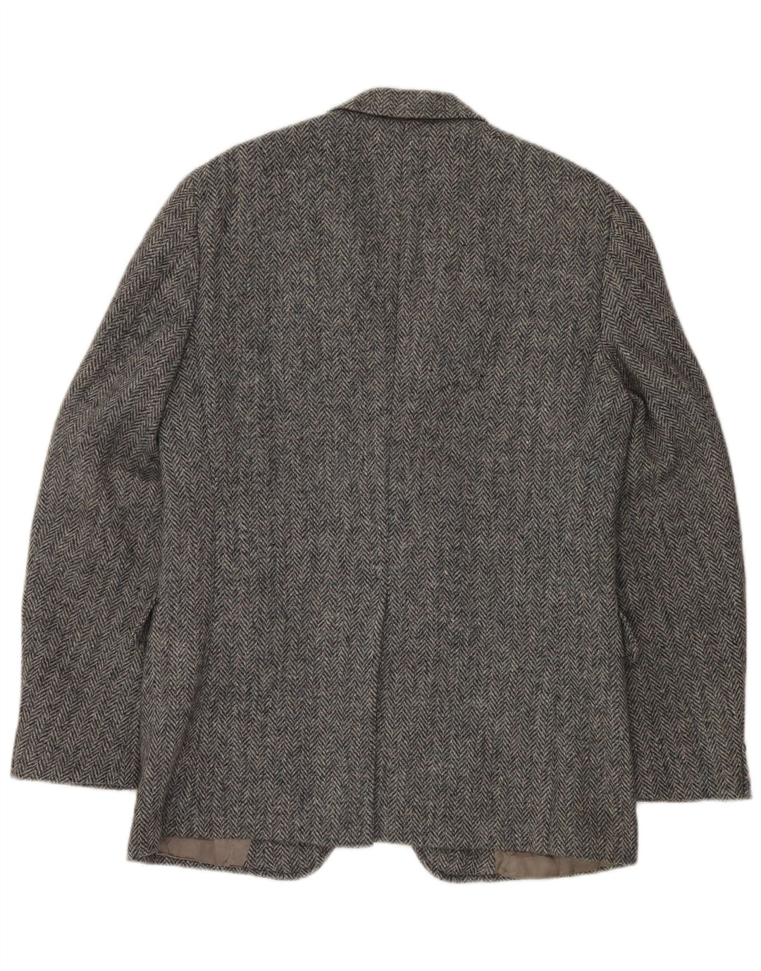 J.S.A. BANK Chaqueta tipo blazer de 2 botones para hombre UK 38 Lana en espiga gris medio