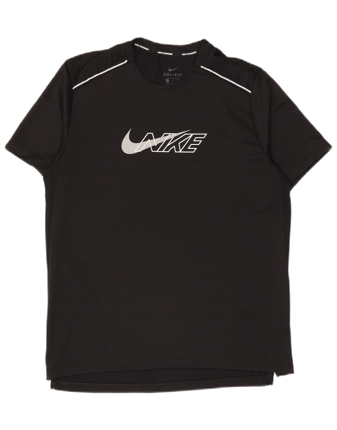 Nike Camiseta Dri Fit Graphic para Hombre Top Mediano Negro Poliéster