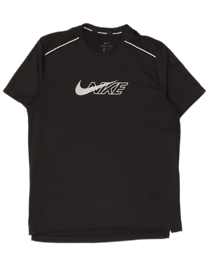 Nike Camiseta Dri Fit Graphic para Hombre Top Mediano Negro Poliéster
