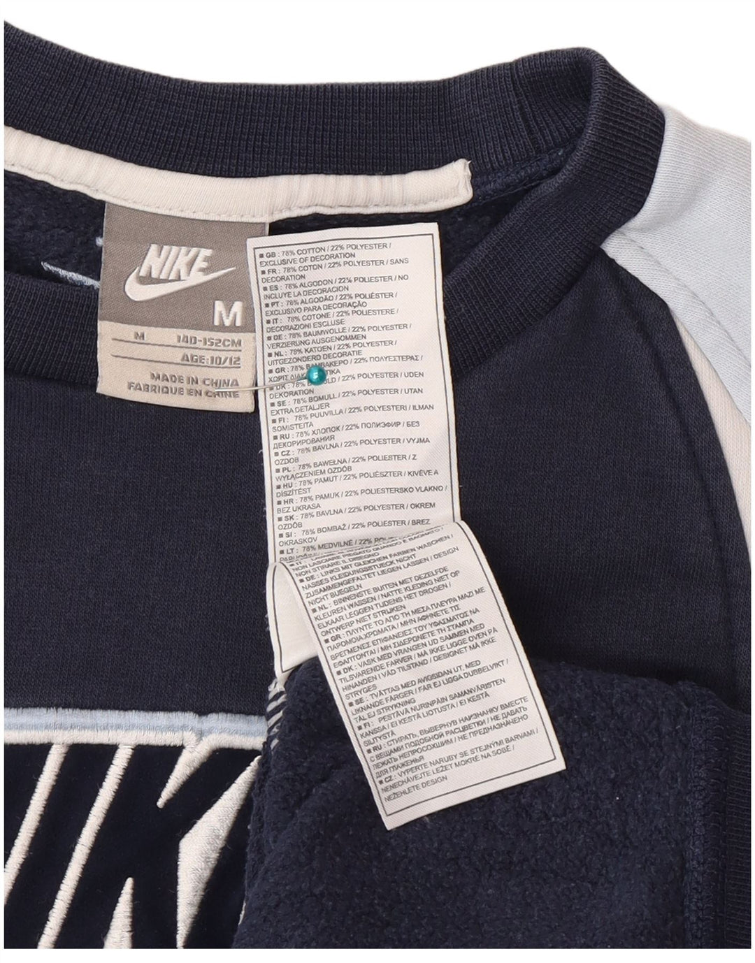 Nike Sudadera para niño Jumper 10-11 años Mediano Azul Marino Colorblock