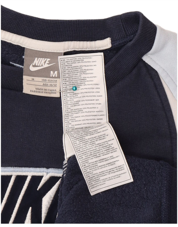 Nike Sudadera para niño Jumper 10-11 años Mediano Azul Marino Colorblock