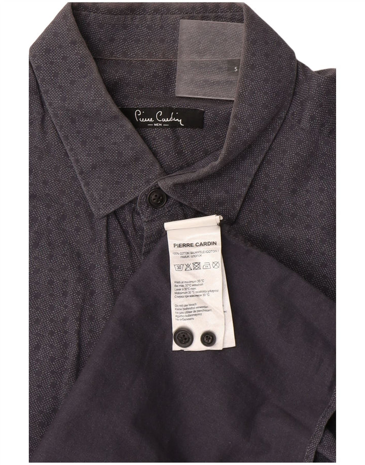 Camisa Pierre Cardin Hombre Pequeña Algodón Moteado Gris