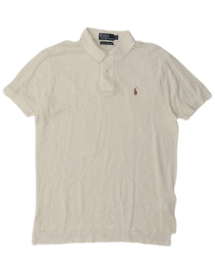 Camisa Polo Ralph Lauren para hombre grande de algodón blanco