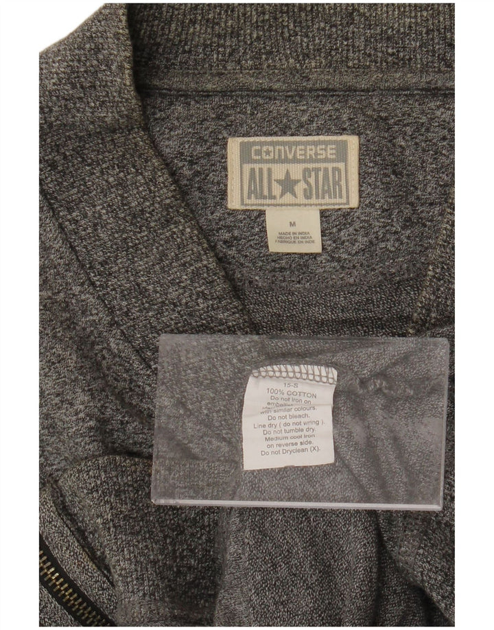 CONVERSE Mens Tracksuit Top Jacket Medium Grey Cotton