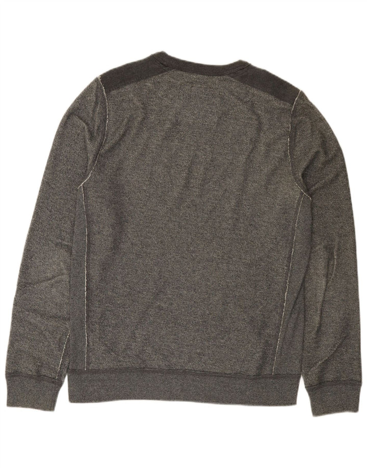 ABERCROMBIE & FITCH Hombre Sudadera tipo jersey gris medio de algodón con bloques de color