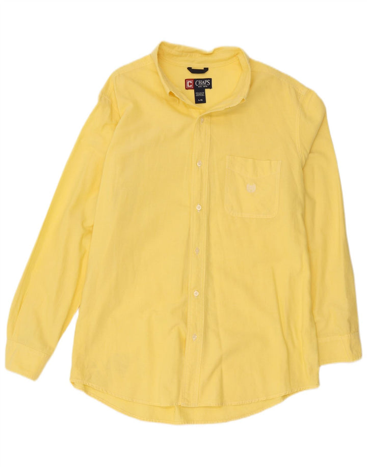 Chaps Camisa para hombre grande de algodón amarillo