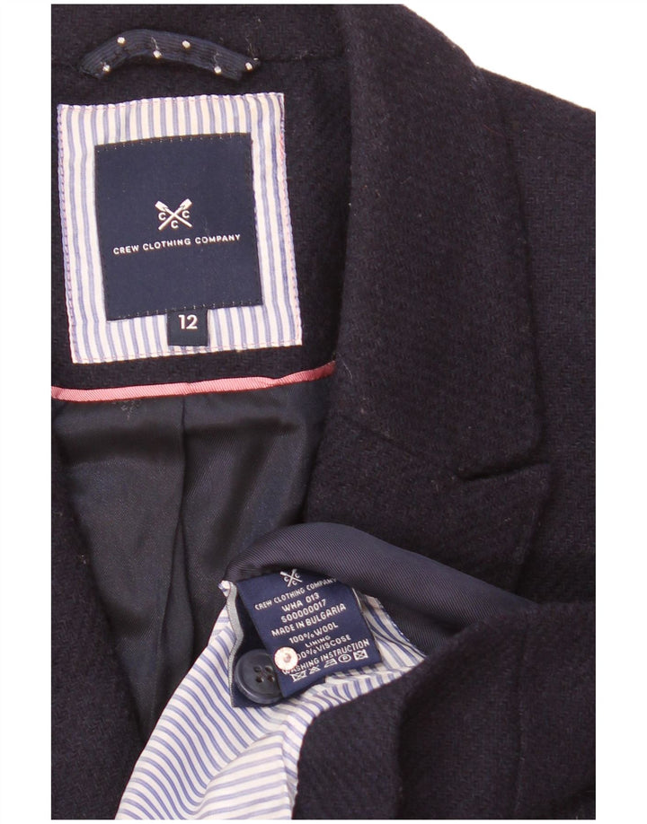 Crew Clothing Chaqueta tipo blazer de 2 botones para mujer Reino Unido 12 Lana azul marino mediana