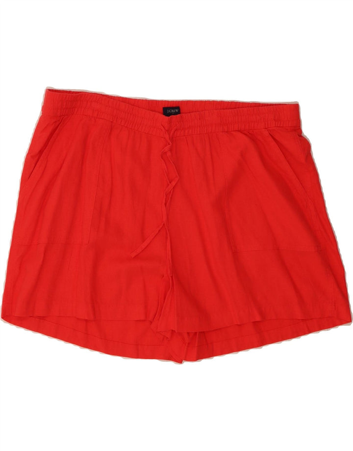 J. CREW Womens Shorts UK 18 XL W38 Red Linen Vintage J. Crew and Second-Hand J. Crew from Messina Hembry 
