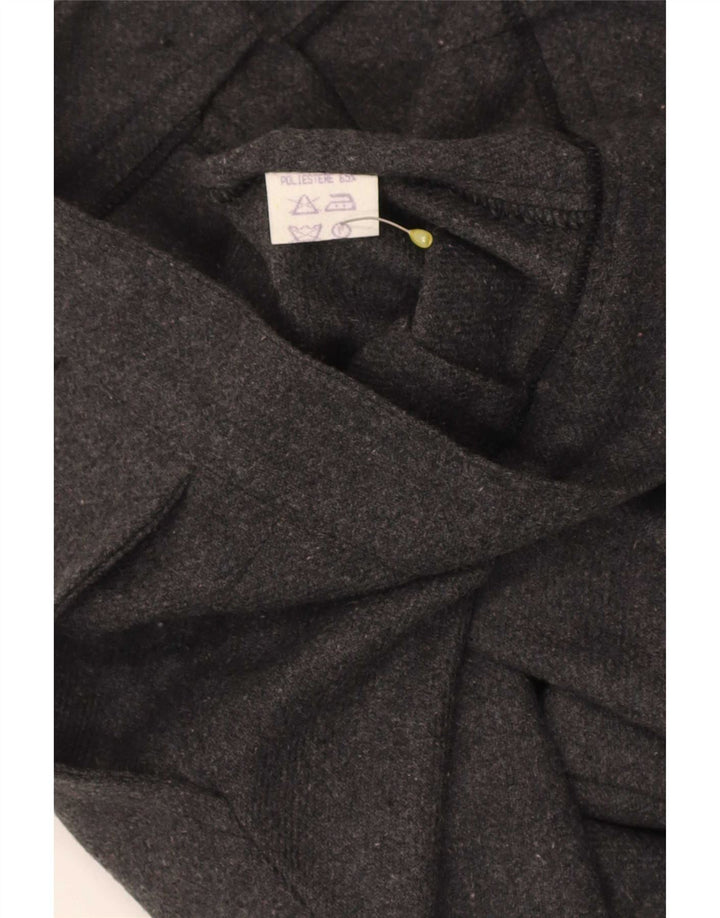 Vintage mujer alta altura casual pantalones cortos grandes W28 poliéster gris