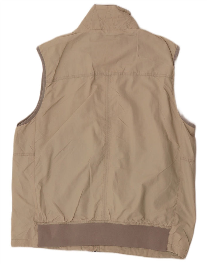 Marks & Spencer Chaleco utilitario azul Harbor para hombre, Reino Unido 40, grande, beige