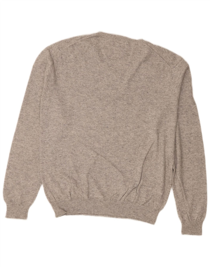 Sun68 - Jersey con cuello en V para hombre, talla grande, algodón gris