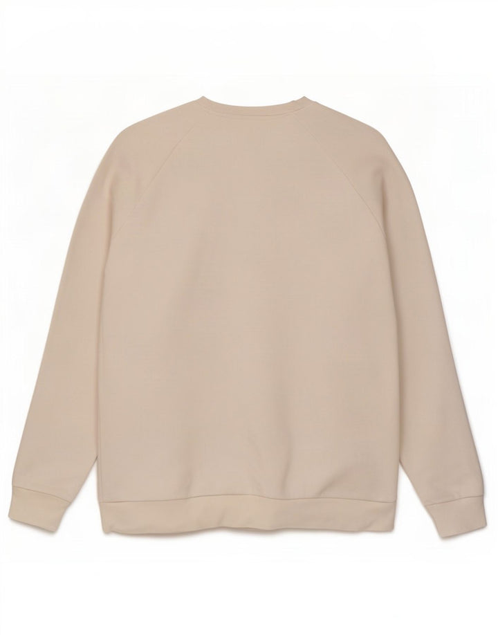 Adidas Hombre Sudadera Jumper Grande Blanco Algodón