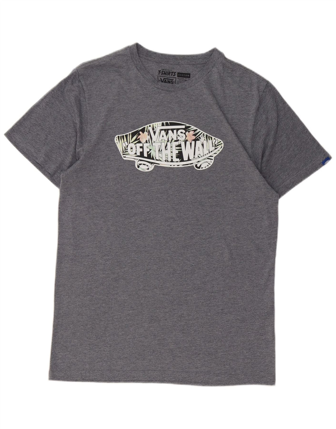 Vans Camiseta gráfica para hombre Top de algodón moteado en gris medio