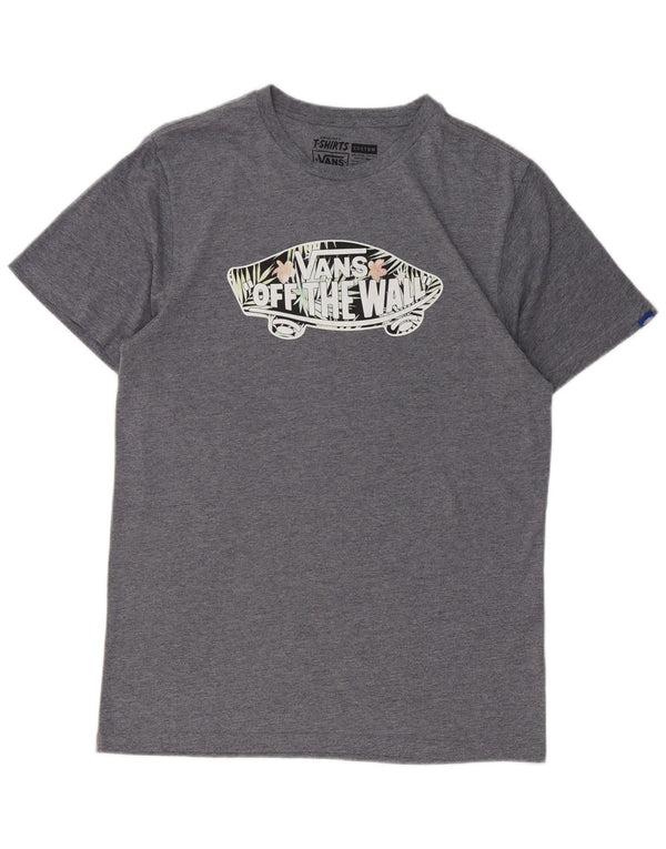 Vans Camiseta gráfica para hombre Top de algodón moteado en gris medio