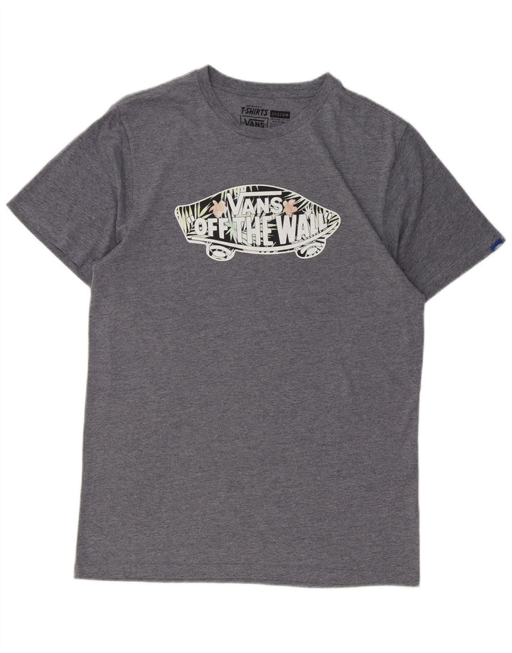 Vans Camiseta gráfica para hombre Top de algodón moteado en gris medio
