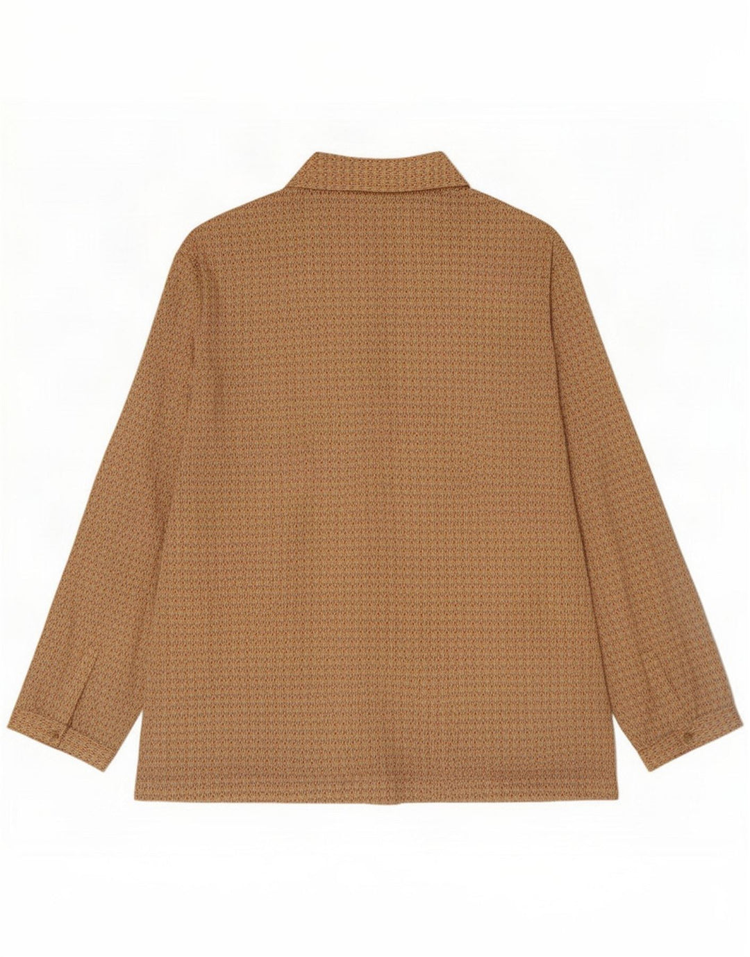 Gran Sasso Womens Shirt Blouse UK 14 Medium Beige Spotted Polyamide