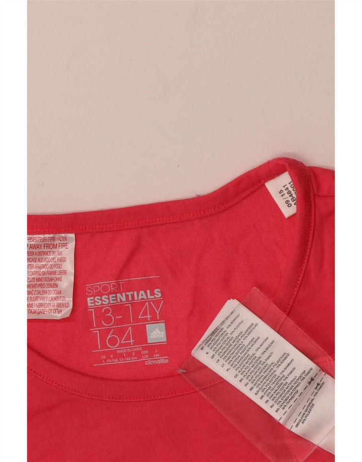 ADIDAS Camiseta Niña Climalite Graphic Top 13-14 Años Rosa Algodón