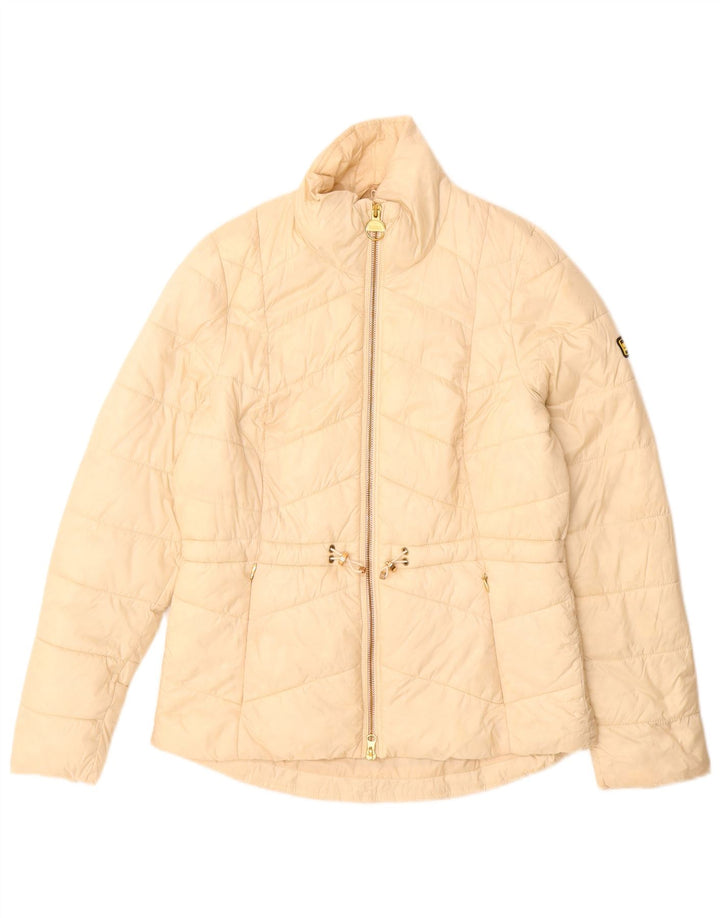 BARBOUR Chaqueta acolchada para mujer UK 10 Small Beige Poliamida