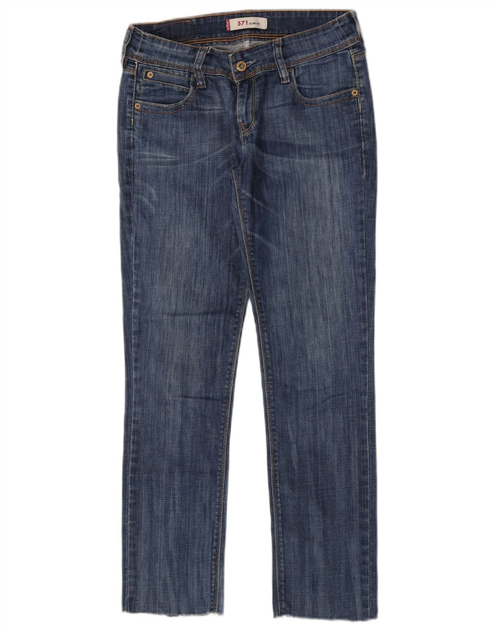 Vaqueros Levi's Mujer 571 Slim W30 L28 Algodón Azul