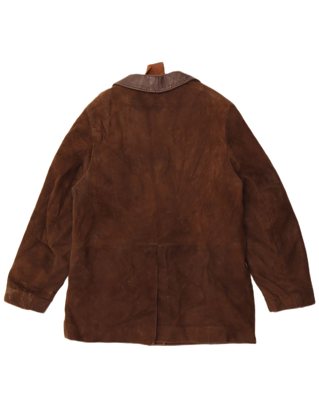 Vintage mujer ante chaqueta Reino Unido 10 pequeño cuero marrón