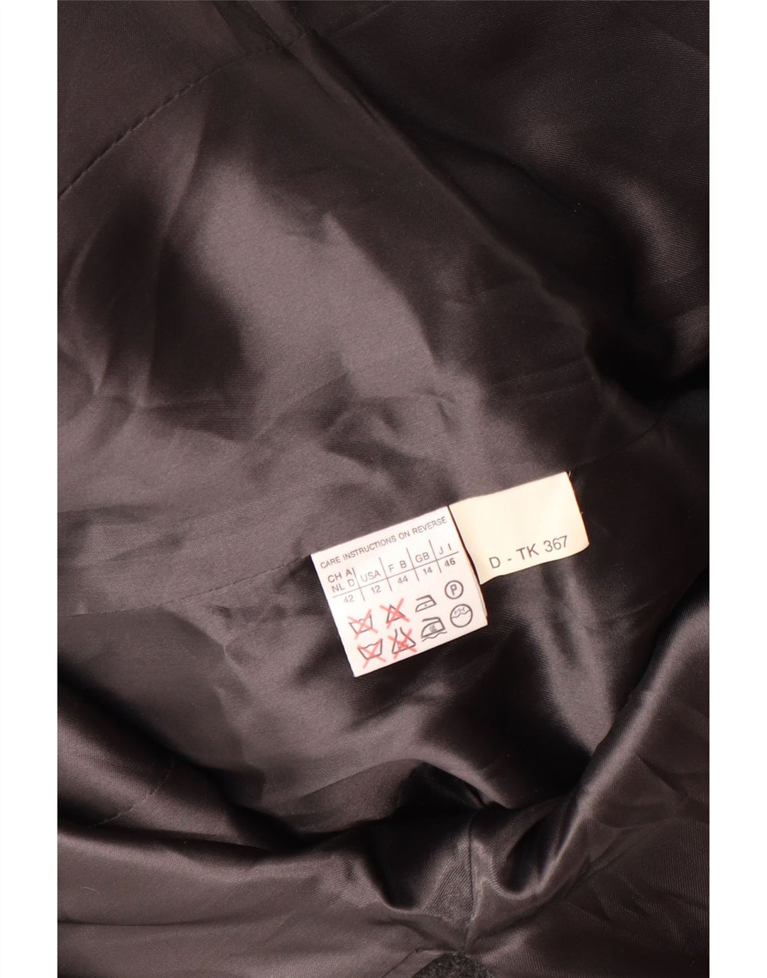 MARELLA Abrigo cruzado para mujer UK 44 Lana virgen gris grande