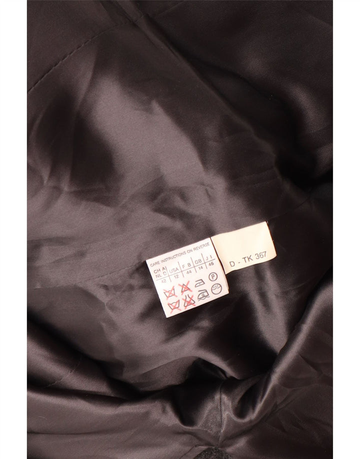 MARELLA Abrigo cruzado para mujer UK 44 Lana virgen gris grande