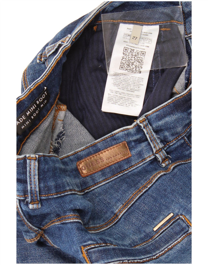 Guess Mujer Jade Mid Rise Bootcut Jeans W27 L32 Algodón Azul