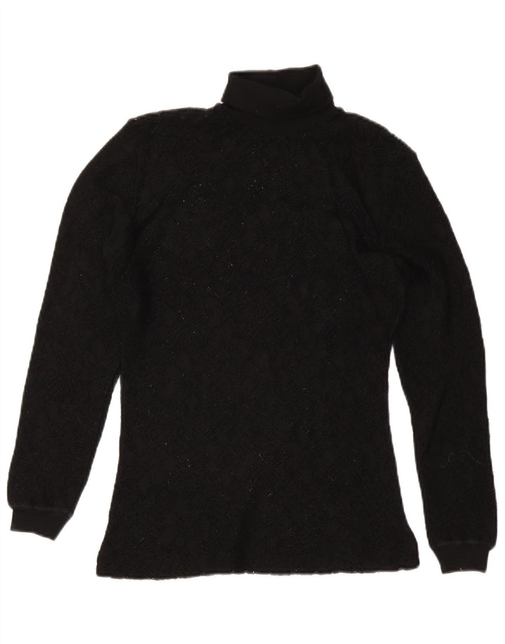 Vintage mujer punto top manga larga Reino Unido 8 pequeño rojo