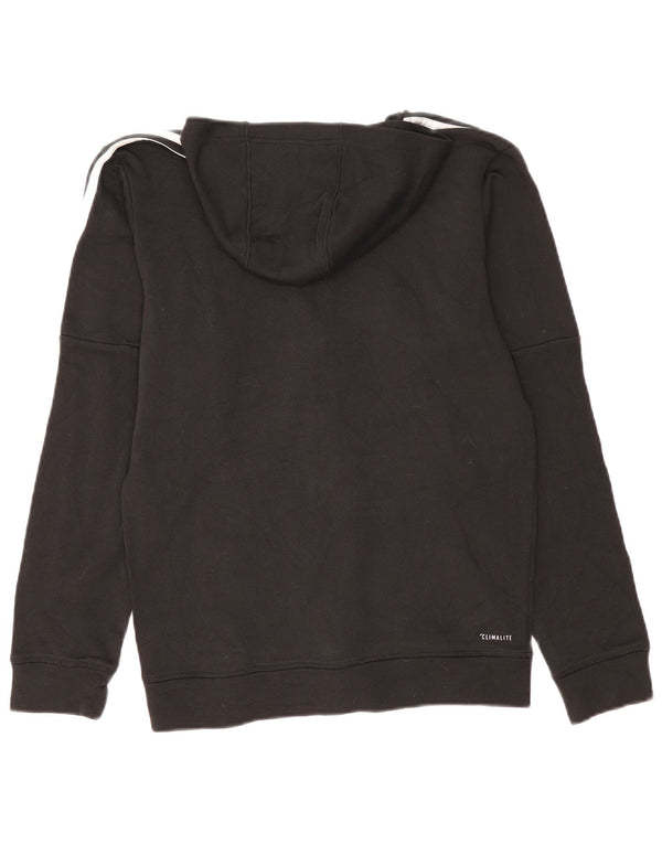 Adidas Mens Climalite Zip Sudadera con capucha Suéter Mediano Negro Poliéster