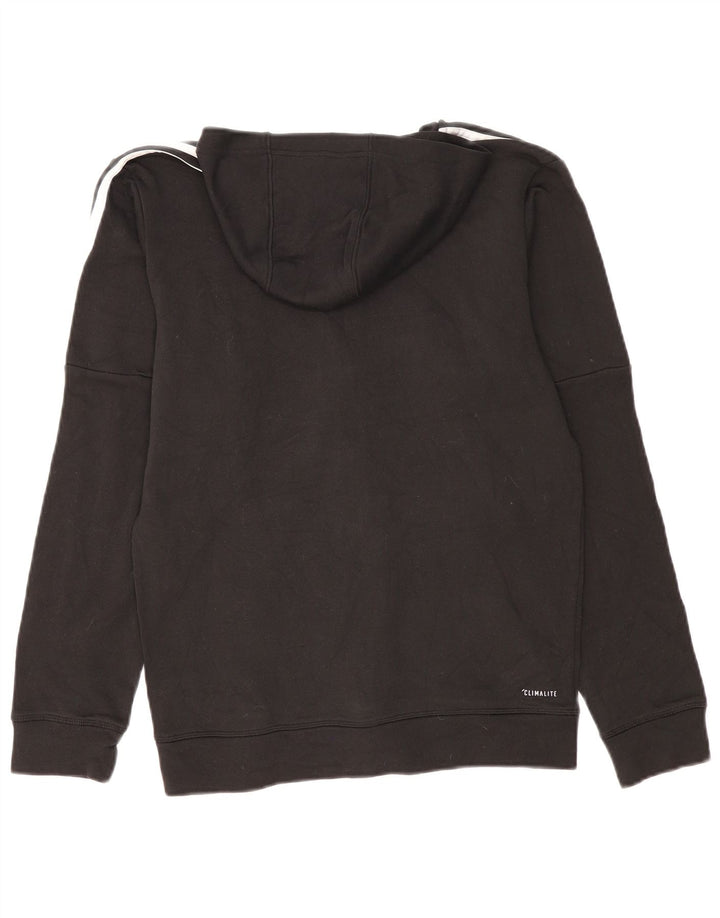 Adidas Mens Climalite Zip Sudadera con capucha Suéter Mediano Negro Poliéster