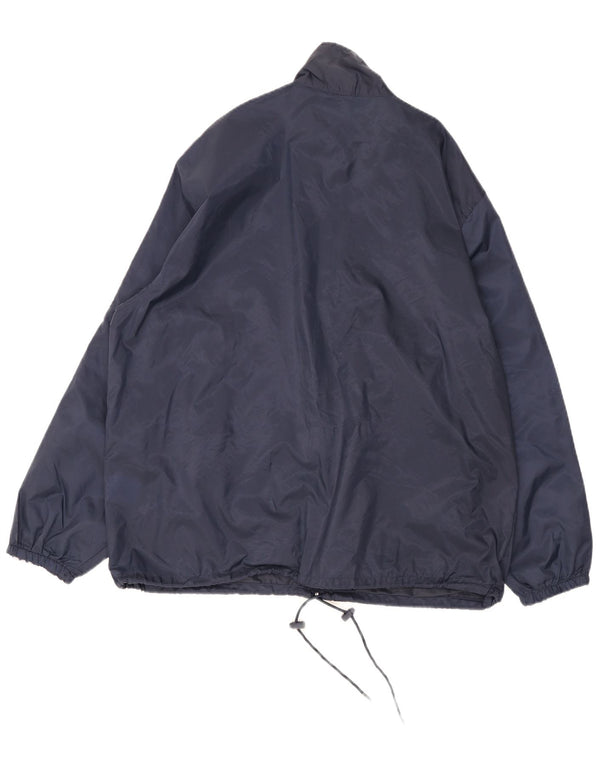 Lotto Chubasquero Hombre UK 38 Medium Azul Marino Colorblock Nylon