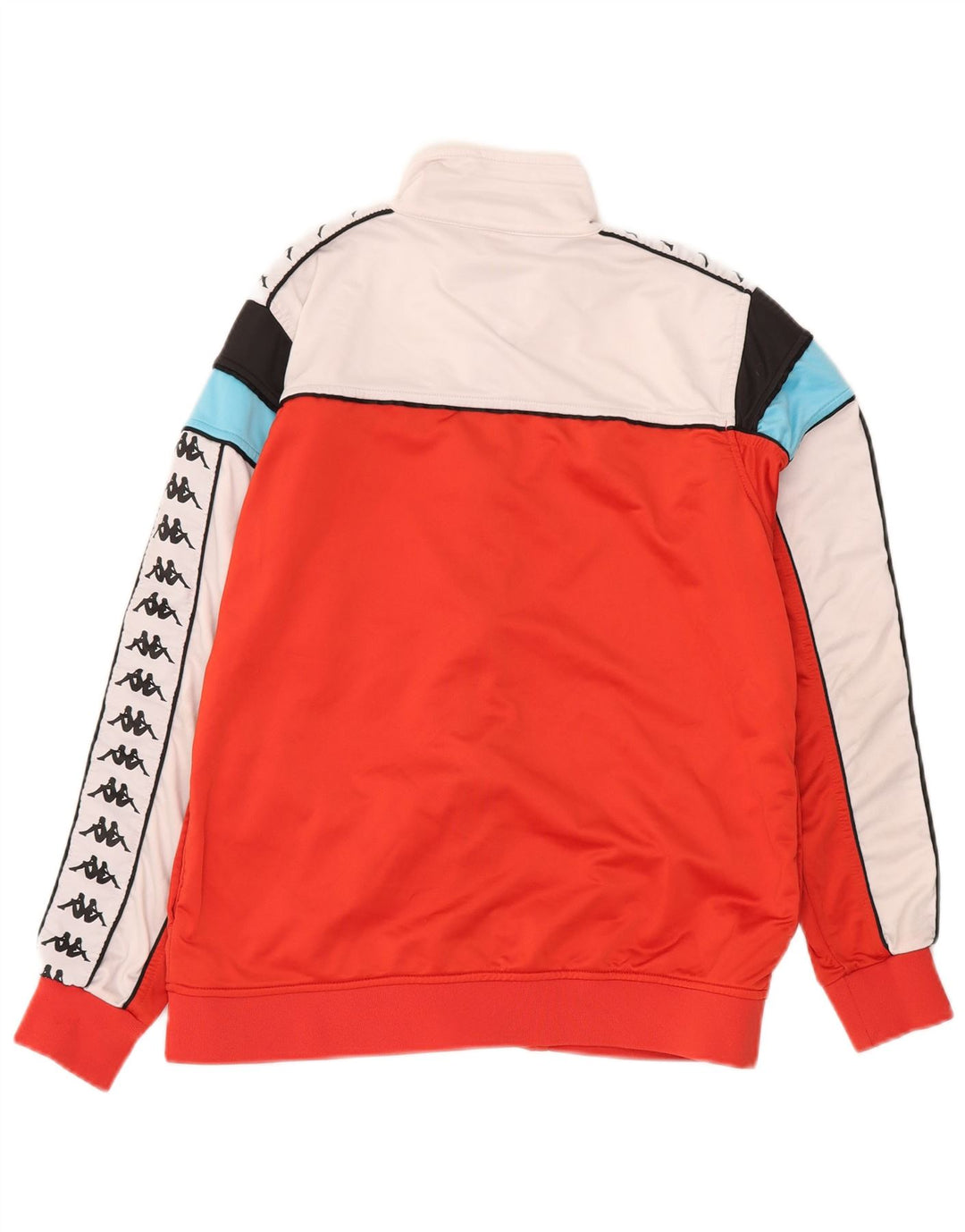 Kappa Mujer Gráfico Chándal Top Chaqueta UK 40 Grande Rojo Colorblock