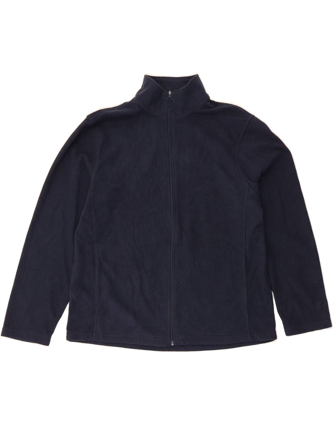 STARTER Mens Fleece Jacket UK 42/44 Large Navy Blue Polyester Vintage Starter and Second-Hand Starter from Messina Hembry 