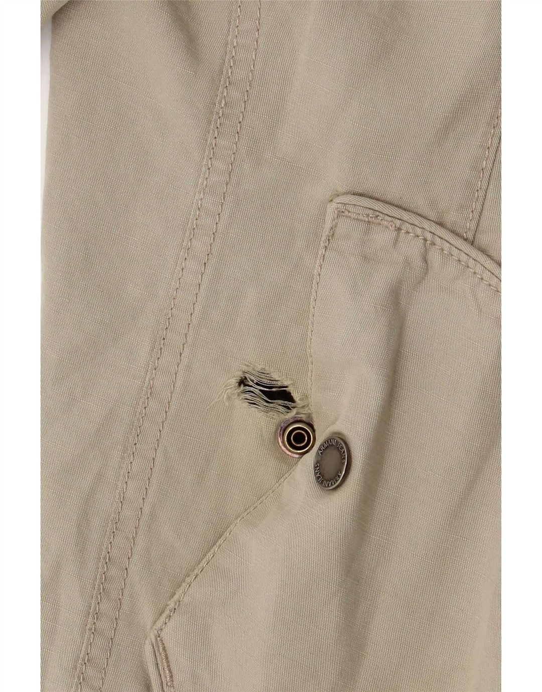 Armani Jeans Chaqueta bomber con capucha para hombre EU 50 Algodón beige medio