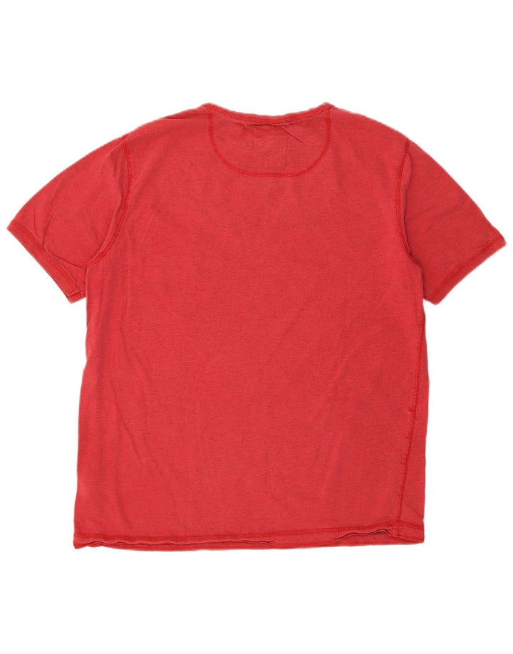FAT FACE Camiseta para hombre Top grande de algodón rojo
