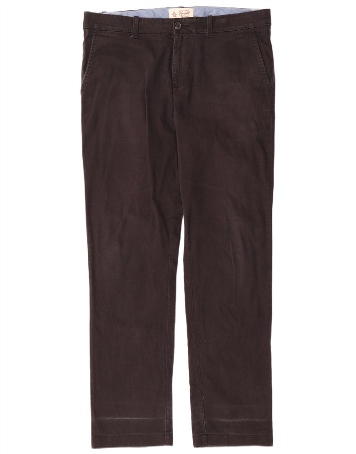 PENGUIN Pantalón chino recto para hombre W34 L32 Algodón negro