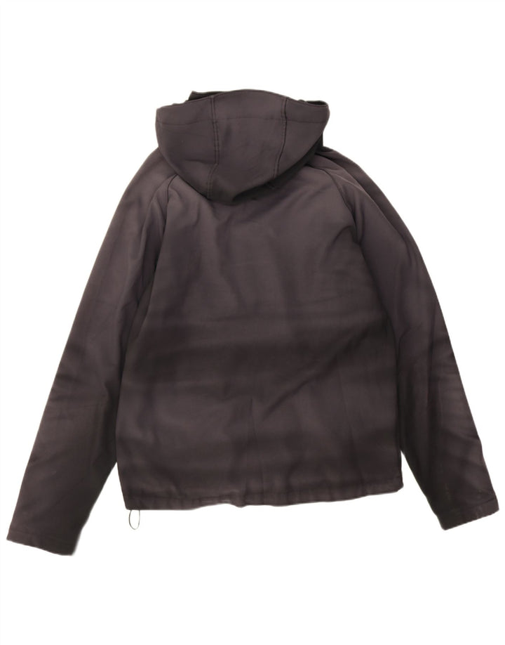 Columbia Chaqueta cortavientos con capucha para hombre Reino Unido 40 Grande Poliéster teñido anudado negro
