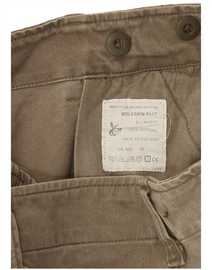 Vintage hombres cargo pantalones cortos W36 algodón caqui grande