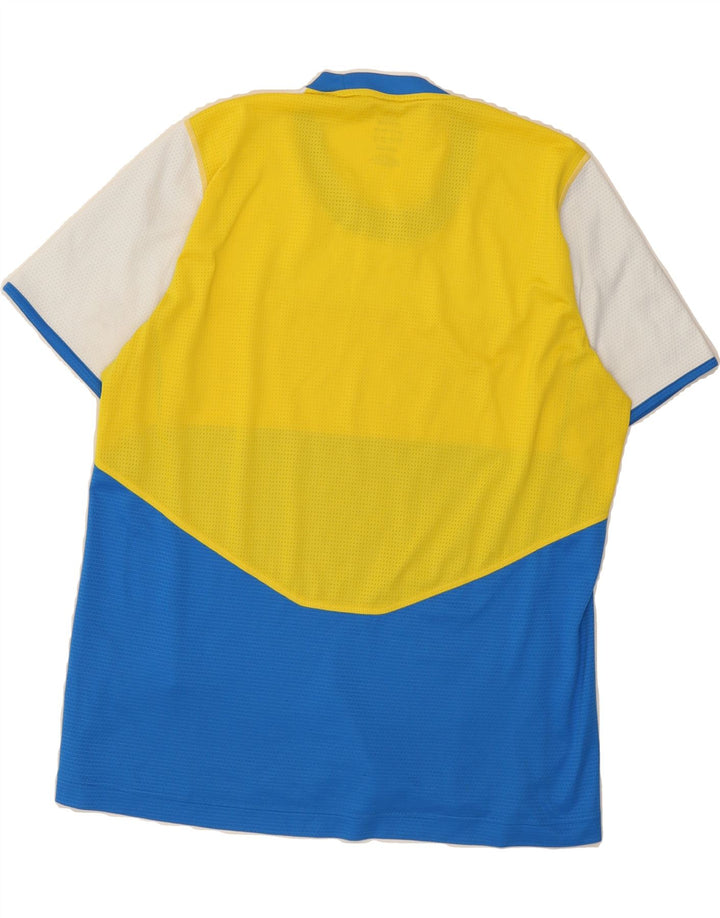 ADIDAS Mens Climacool T-Shirt Top Large Blue Colourblock Polyester Vintage Adidas and Second-Hand Adidas from Messina Hembry 
