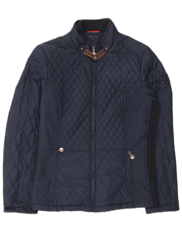 Tommy Hilfiger Chaqueta acolchada para mujer UK 18 XL Poliéster azul marino